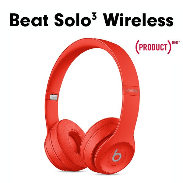 beats solo3 wireless product red ヘッドフォン